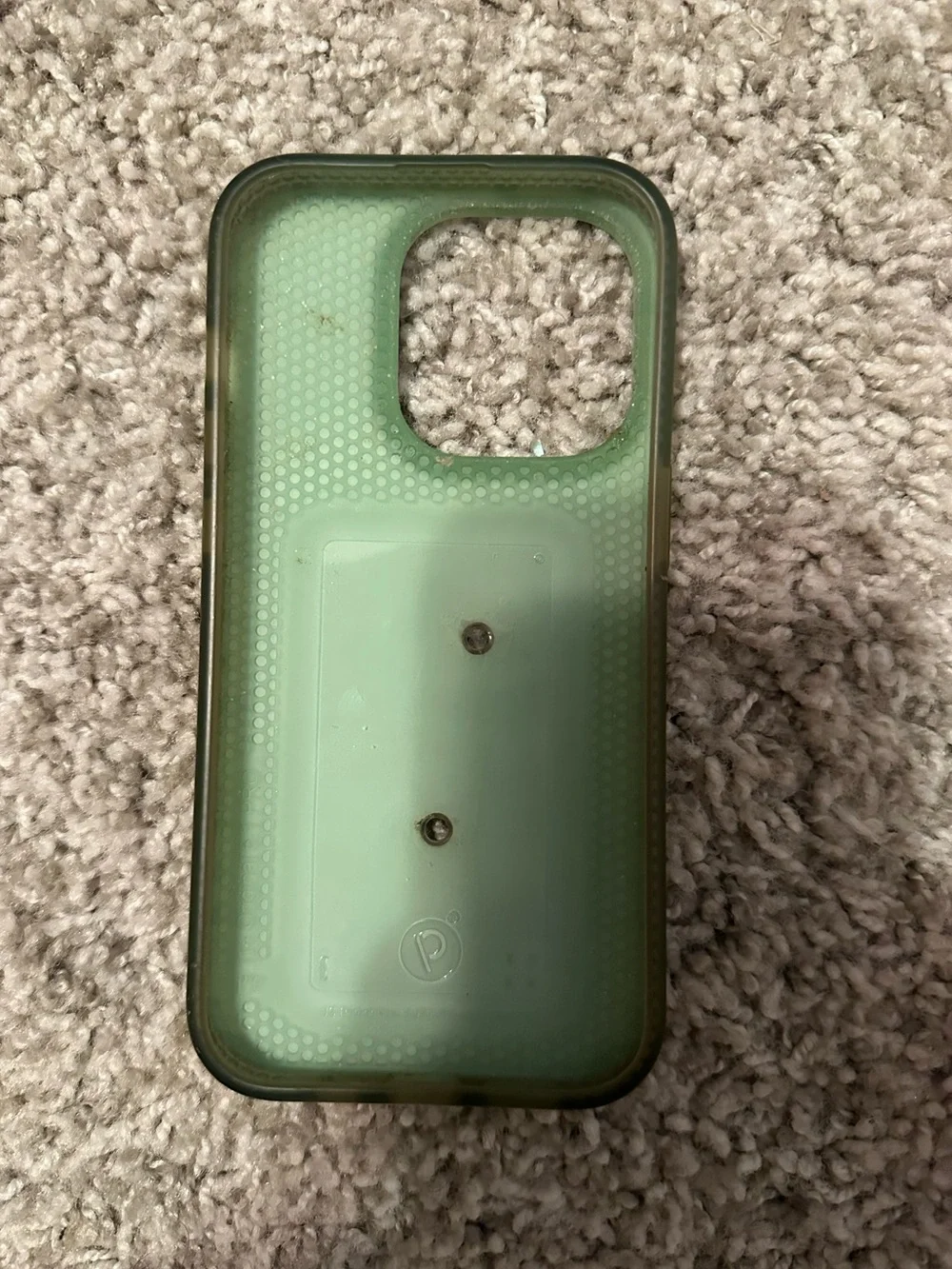 Loopy Checkered Green and White Smiley Face Phone Case